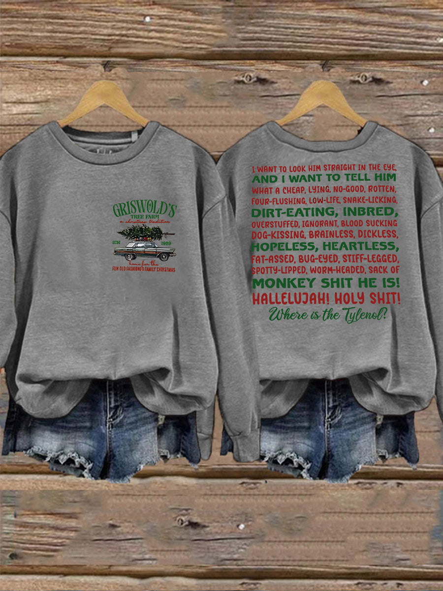 Women's Christmas Print Casual Sweatshirt