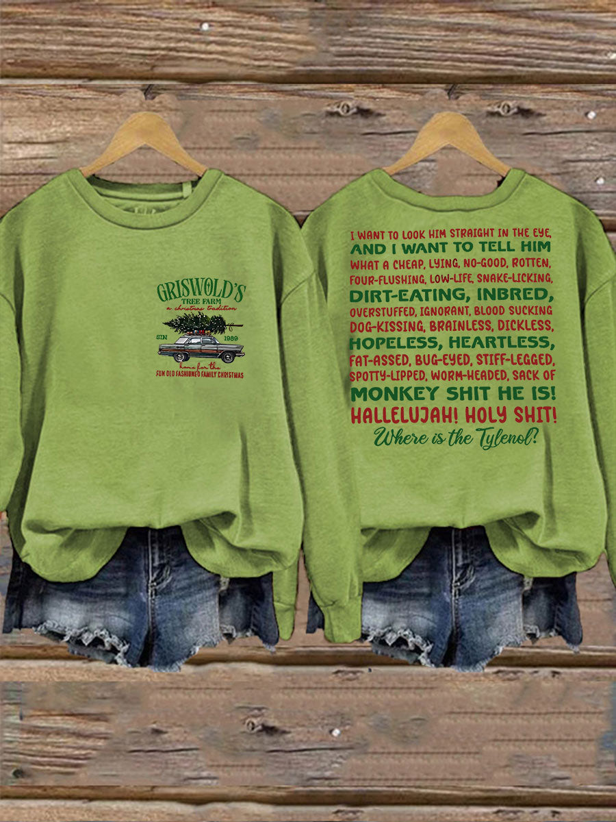 Women's Christmas Print Casual Sweatshirt