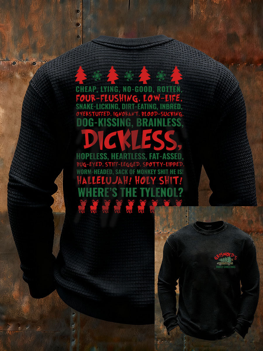 Men's Christmas Waffle Casual T-Shirt