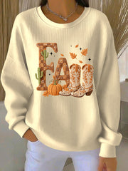 Women’s Thanksgiving Fall Casual Crewneck Pullover Multicolour / S