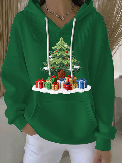 Women's Christmas Print Casual Hoodie