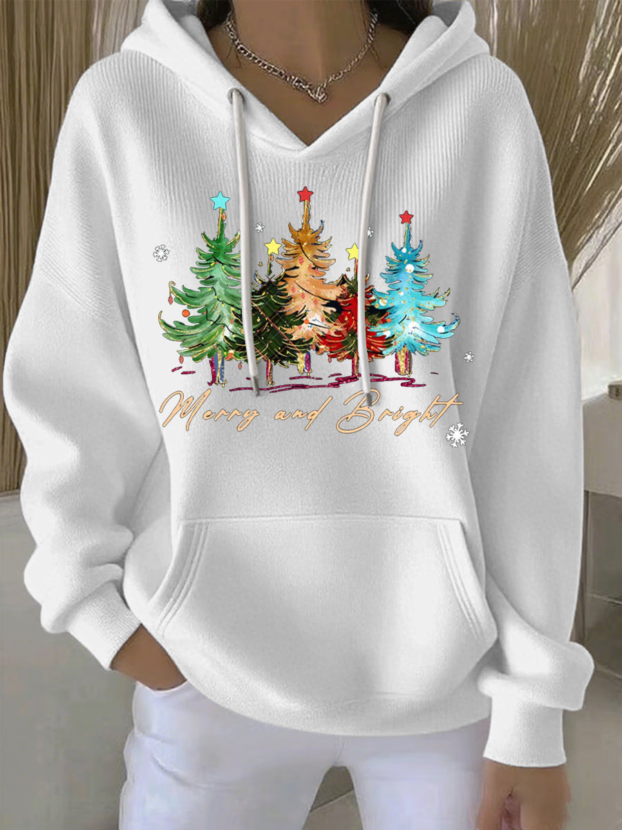 Women's Christmas Print Casual Hoodie