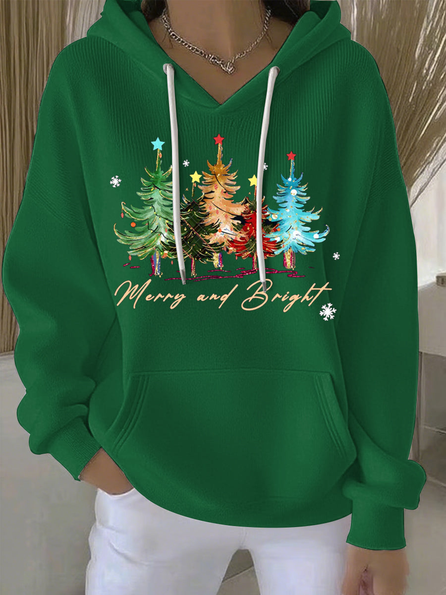 Women's Christmas Print Casual Hoodie
