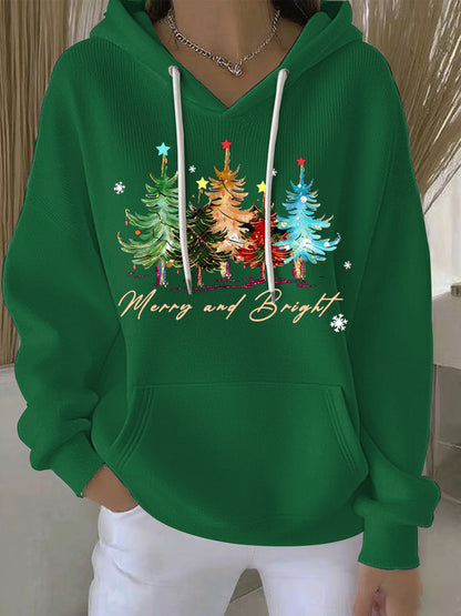 Women's Christmas Print Casual Hoodie