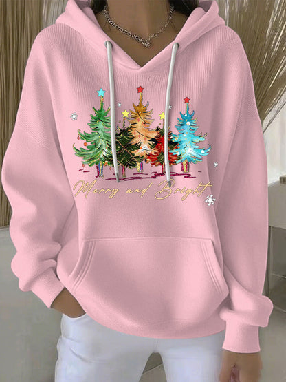 Women's Christmas Print Casual Hoodie