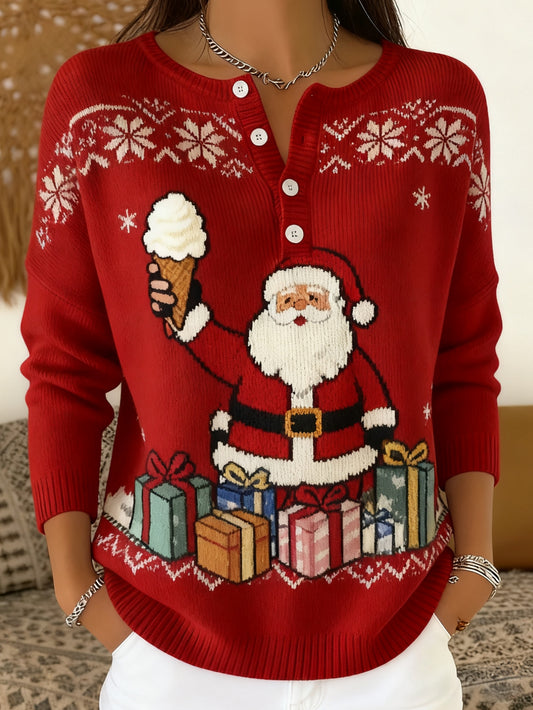 Women's Vintage Christmas Gifts Long-sleeve Sweater