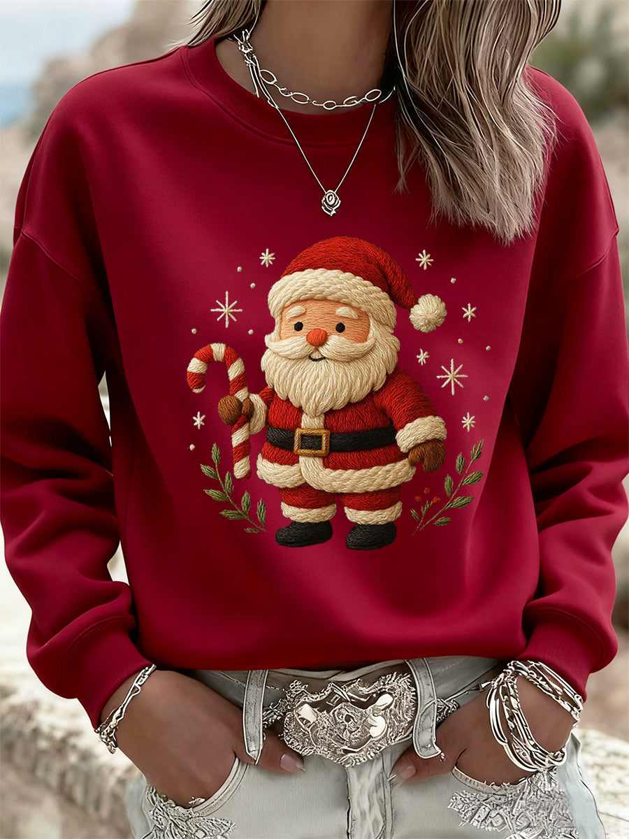 Women's Christmas Vintage Animal Floral Art Casual Sweatshirt Top