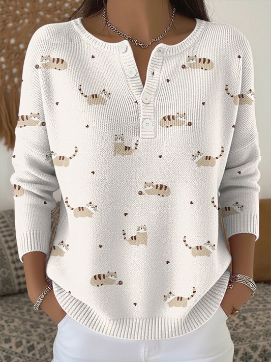 Women's Animal Print Knit Top