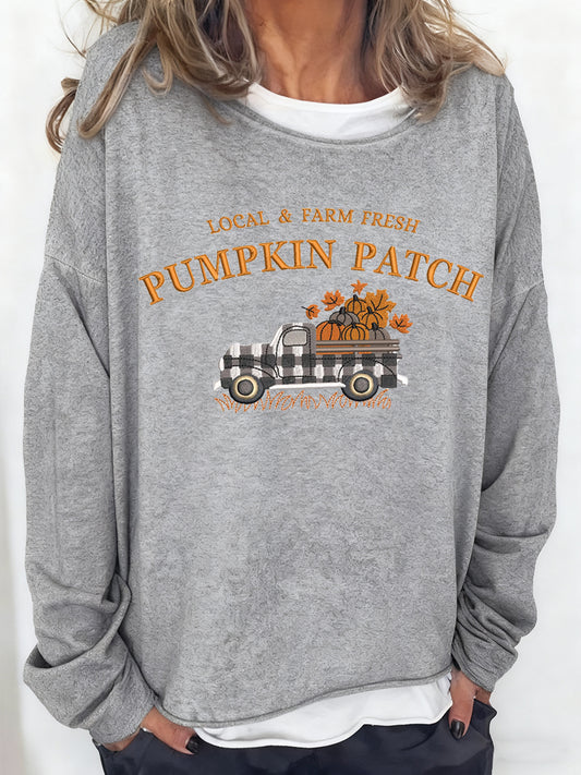 Women's Thanksgiving Art Casual Long-Sleeve T-Shirt