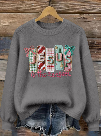 Women's Jesus Is the Reason Printed Casual Top