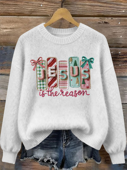 Women's Jesus Is the Reason Printed Casual Top