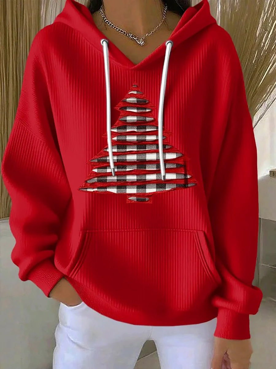 Women’s Merry Christmas Print Hoodie Red / S