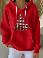 Women’s Merry Christmas Print Hoodie Red / S