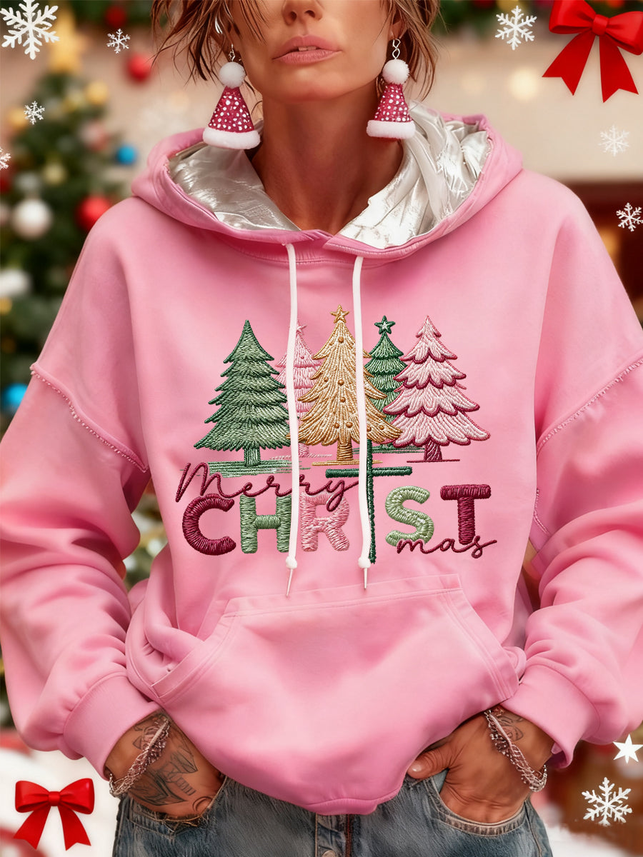 Women’s Christmas Tree Print Casual Sweatshirt