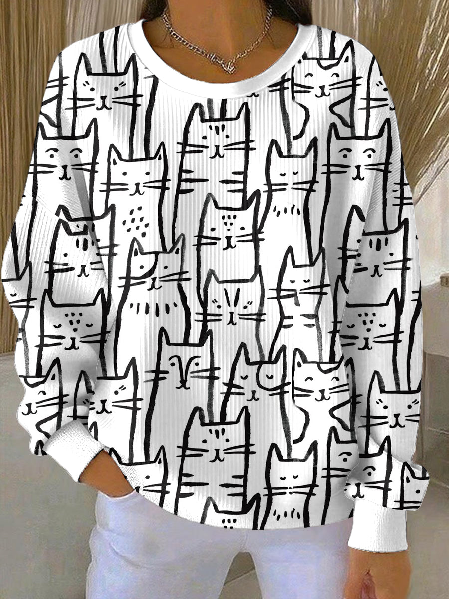 Women's Animal Print Casual Sweatshirt