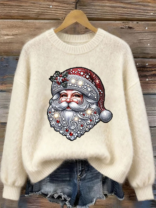 Women's Santa Claus Print Casual Top