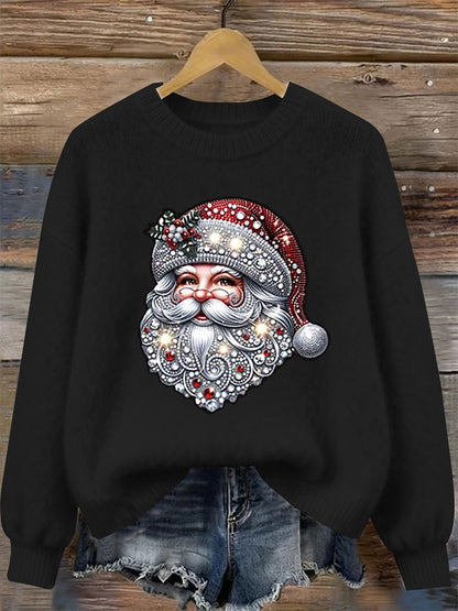 Women's Santa Claus Print Casual Top