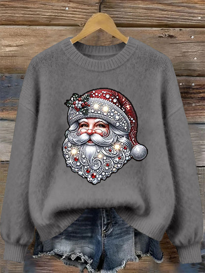 Women's Santa Claus Print Casual Top