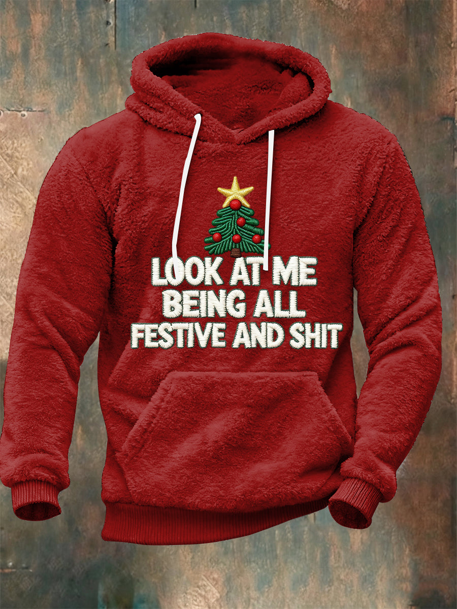 Men's Christmas Plush Hoodie