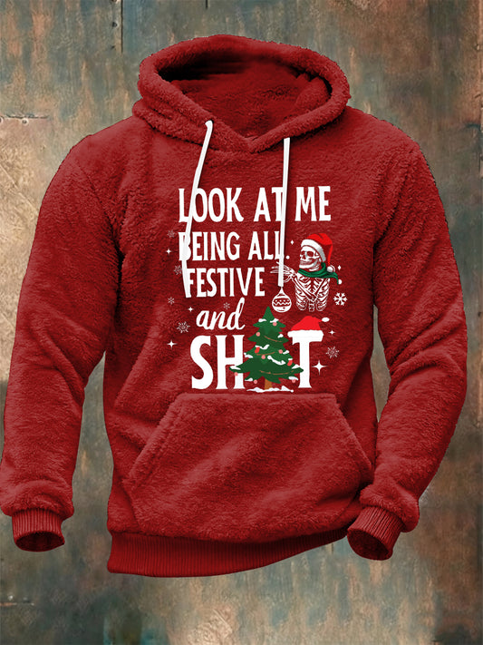Men's Christmas Plush Hoodie