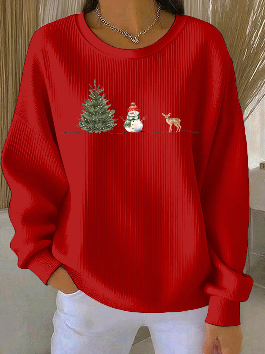 Women's Christmas Print Casual Sweatshirt