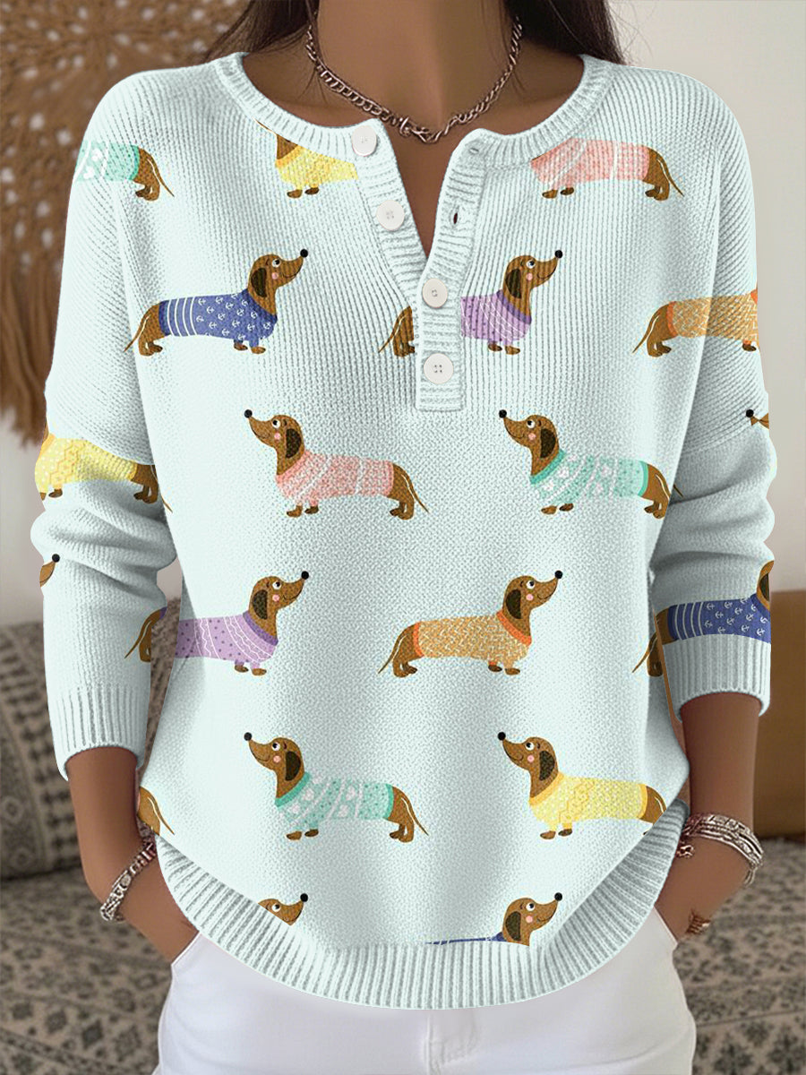 Women's Animal Print Knit Top