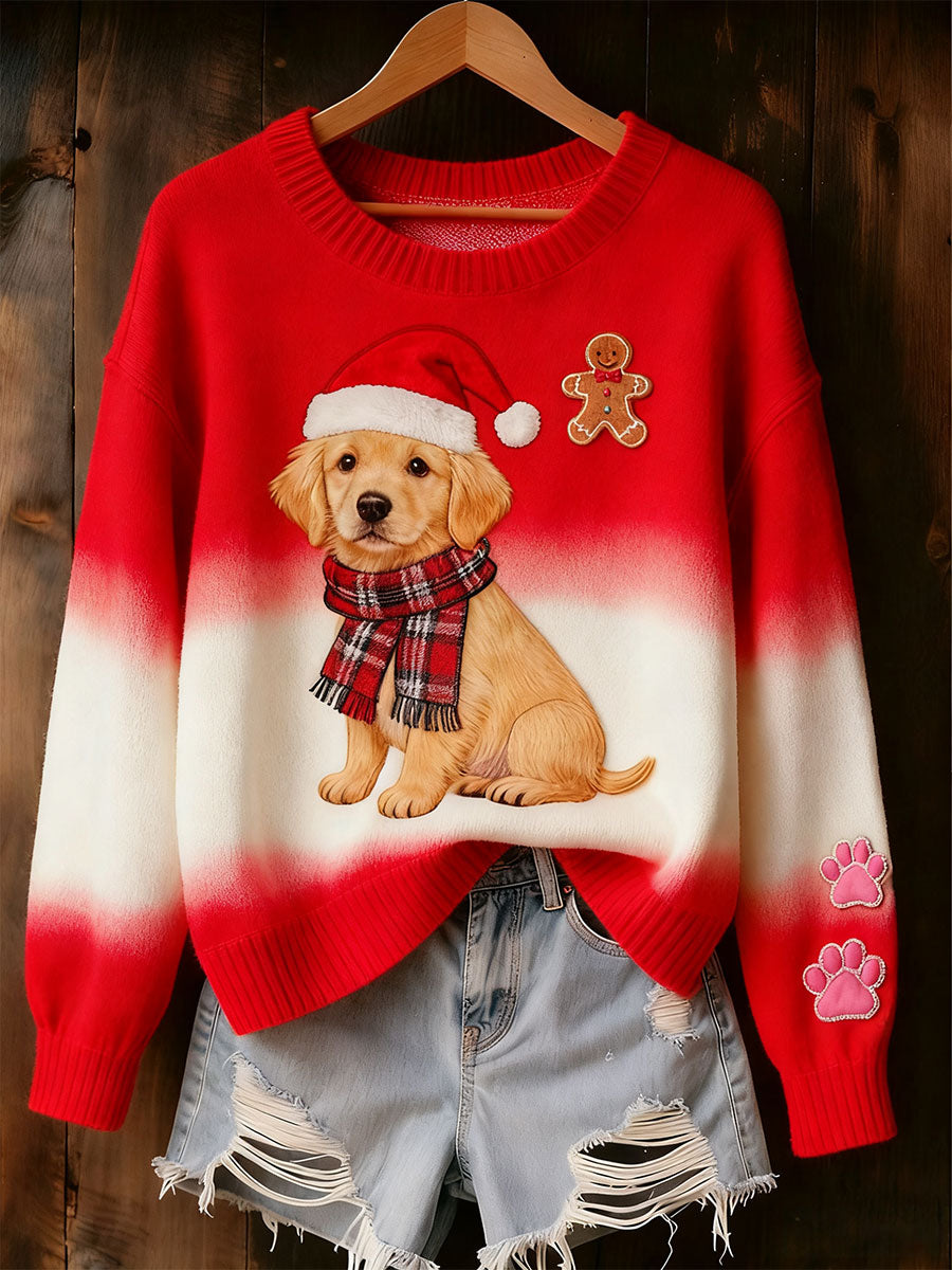 Women's Christmas Golden Retriever Tops