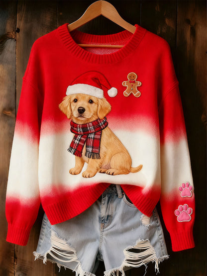 Women's Christmas Golden Retriever Tops