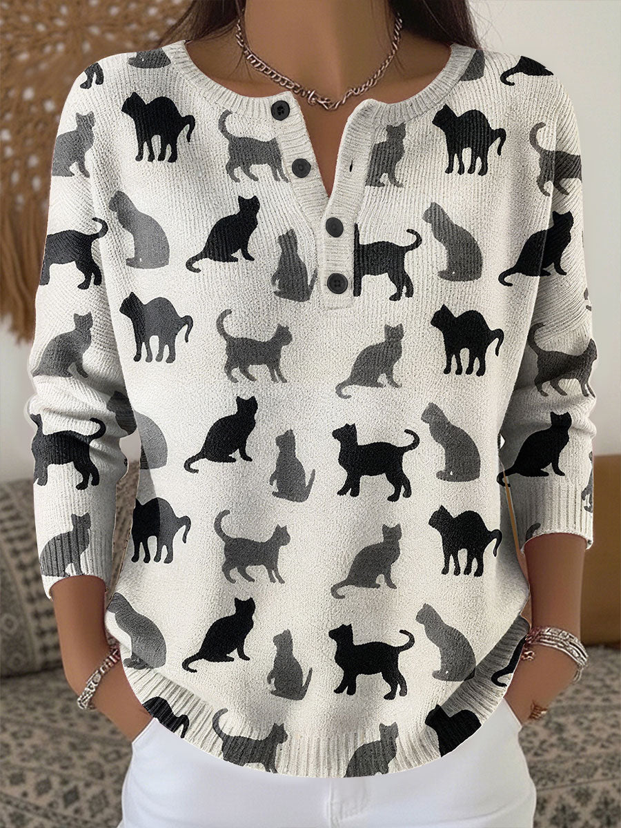 Women's Cats Silhouette Tops