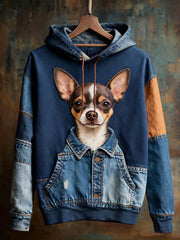 Unisex Animal Art Print Casual Vintage Hoodie A / S