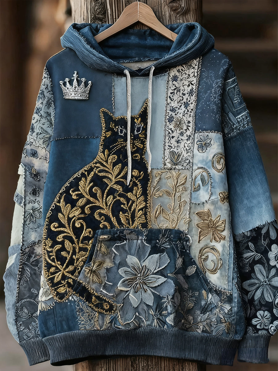 Unisex Animal Art Print Casual Vintage Hoodie A / S