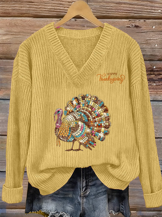 Women's Halloween Art Print Long Sleeve Sweater