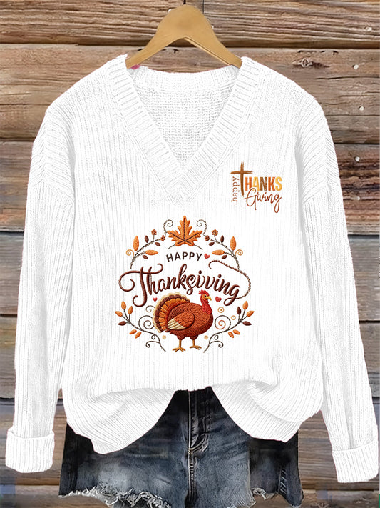 Women's Halloween Art Print Long Sleeve Sweater