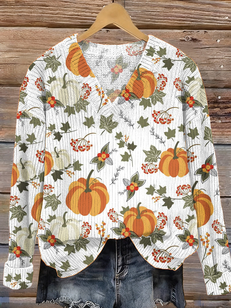 Women's Halloween Art Print Long Sleeve Sweater