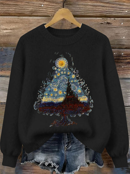 Women's Christmas Tree Print Casual Top