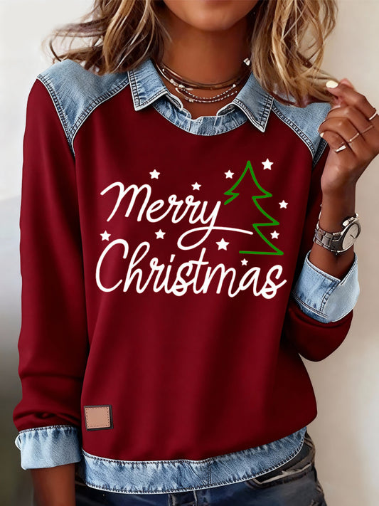 Women's Christmas Print Casual Top