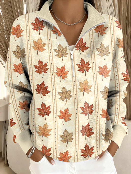 Women's Thanksgiving Stand Collar Sweatshirt