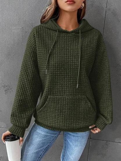 Women's Casual Waffle Hoodie