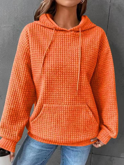 Women's Casual Waffle Hoodie