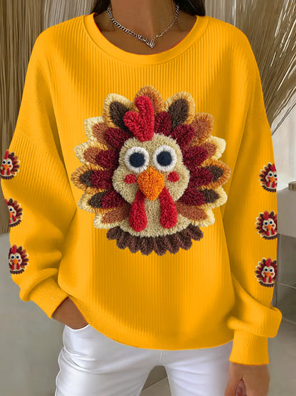 Women's Thanksgiving Print Casual Sweatshirt