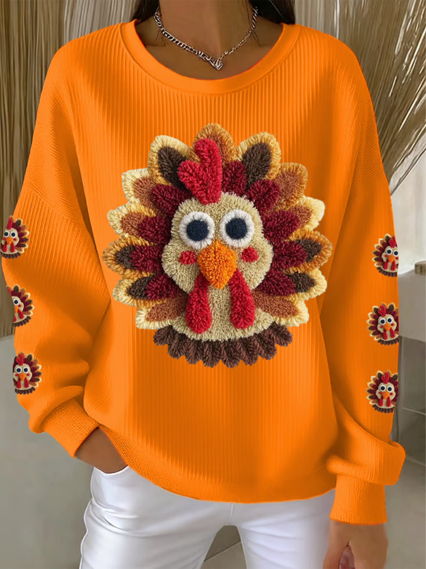 Women's Thanksgiving Print Casual Sweatshirt