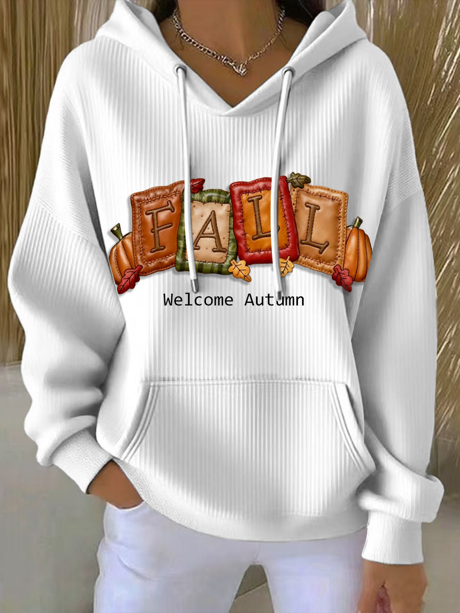 Women's Autumn Creative Prints Hooded Sweatshirt