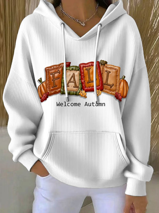 Women's Autumn Creative Prints Hooded Sweatshirt