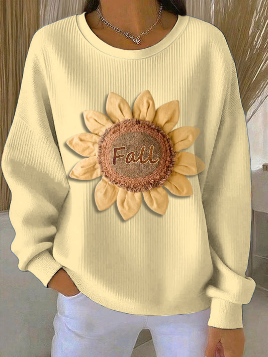 Women's Adorable 3D Sunflower Sweatshirt