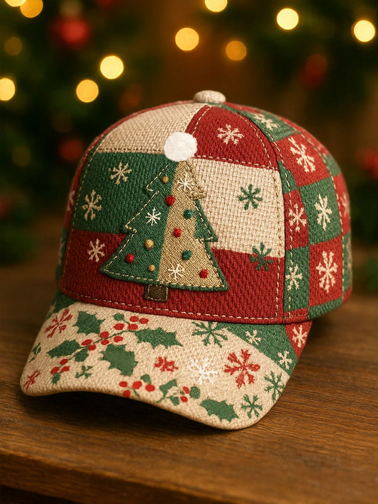 Christmas Tree Art Print Casual Unisex Hat As picture / ONE
