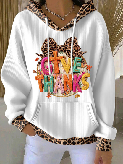 Women's Thanksgiving Print Casual Knit Top