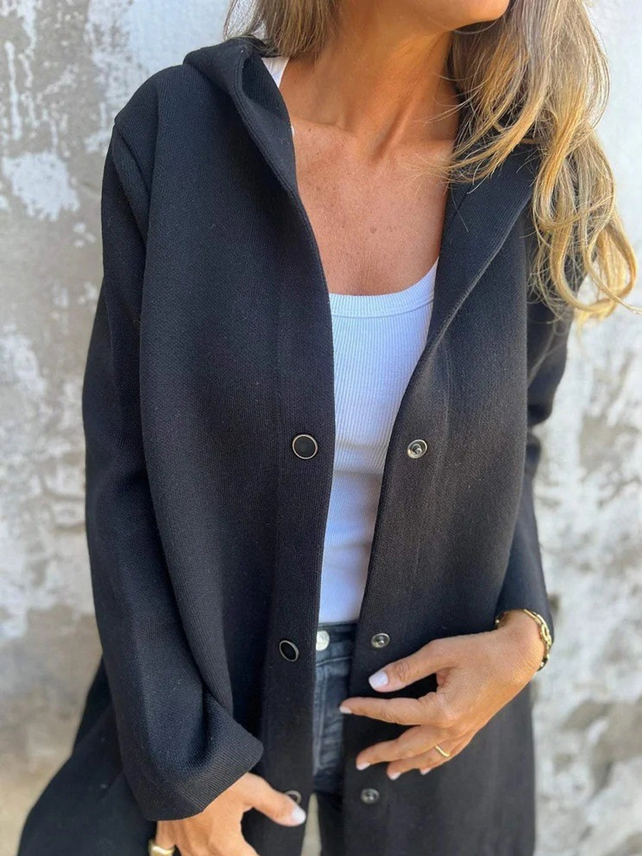 Women's Casual Solid Color Mid-Length Coat