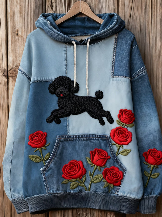 Unisex Animal Art Print Casual Vintage Hoodie A / S
