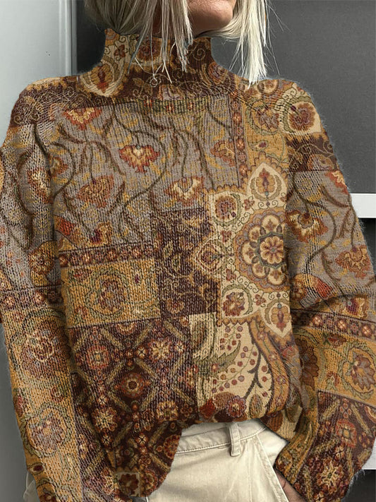 Women's Vintage Floral Casual sweater