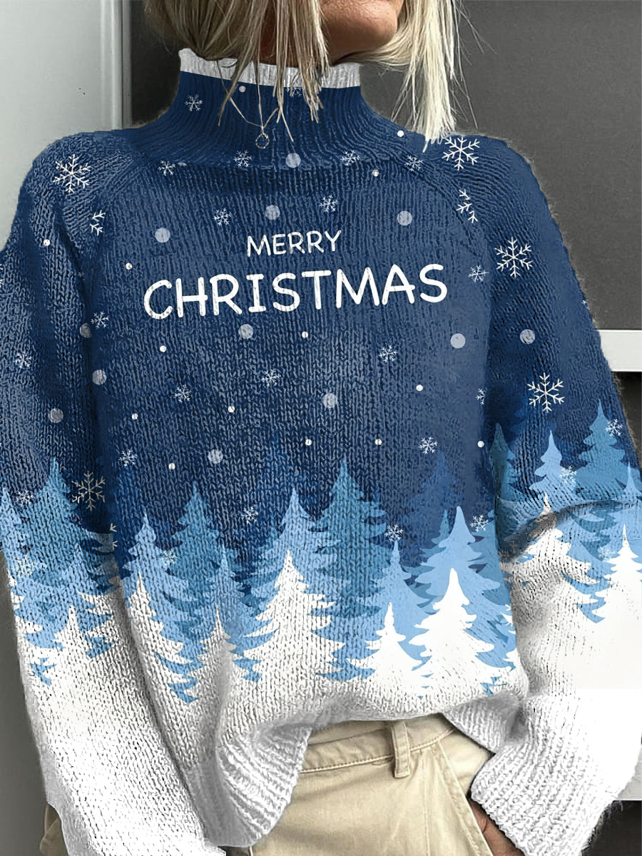 Women's Christmas Blue Jumper